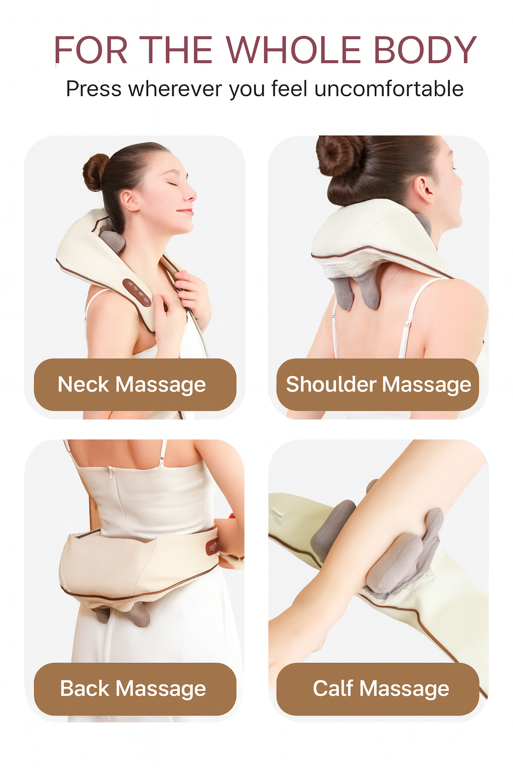 Rechargeable Shoulder & Neck Massager with Heat